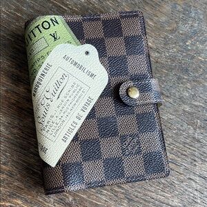 Louis Vuitton Damier Ebene Agenda PP illustre stickers semainier 2010 Diary